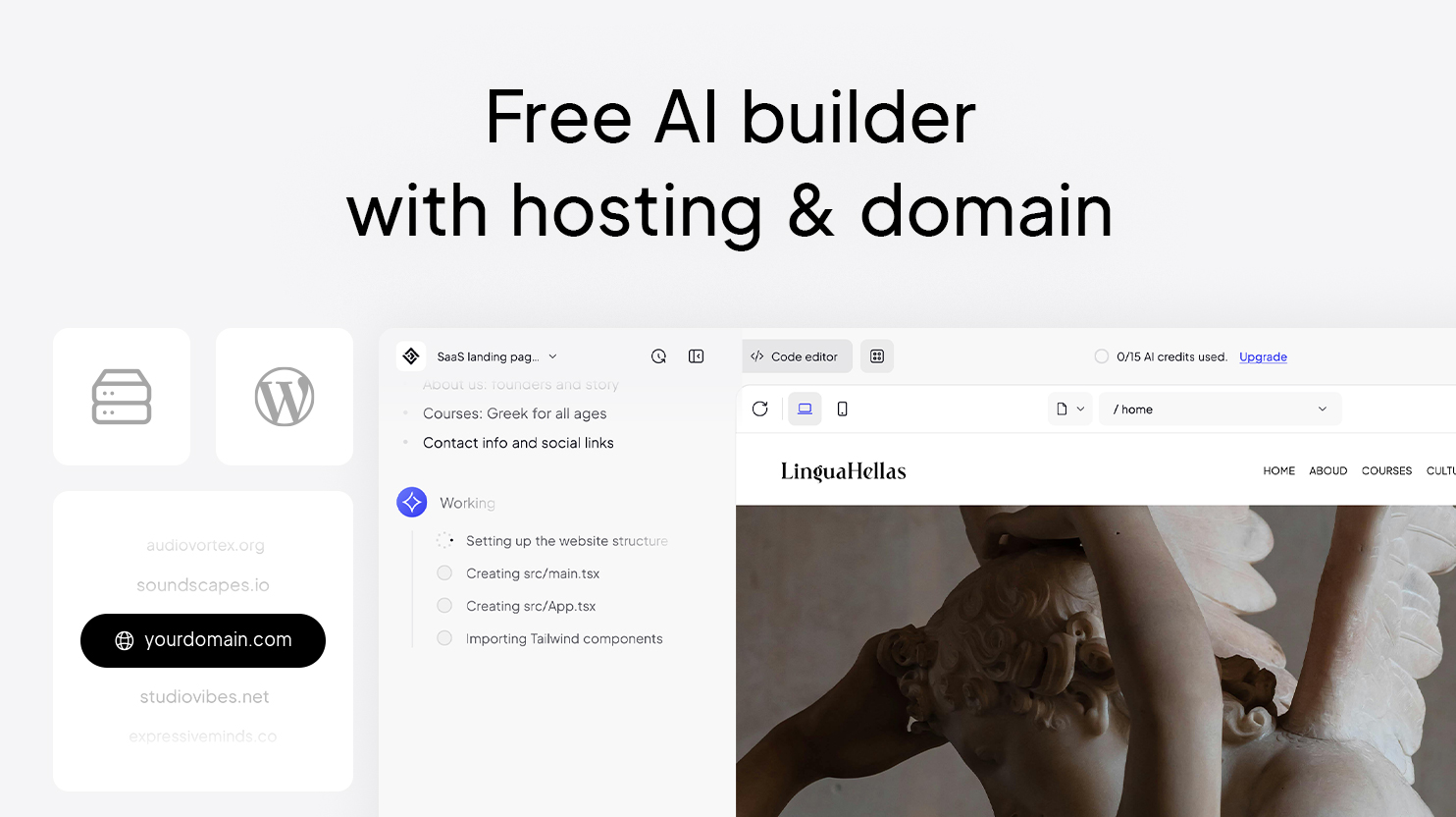 The Best Site Builder for WordPress (That Includes Hosting, Domain & AI Tools for free)