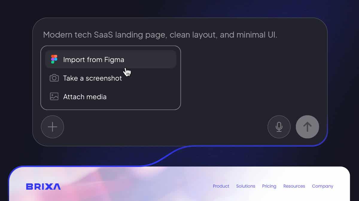 Figma design file being converted to live WordPress site by 10Web agents