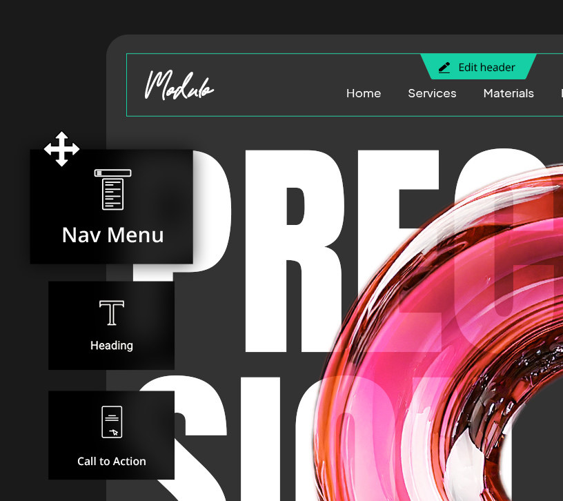 Drag & Drop Editor.
