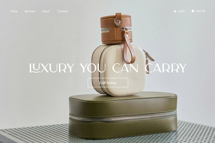 Banner showcasing a business website example