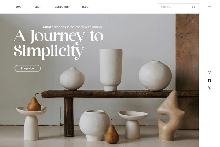 Banner showcasing a business website example