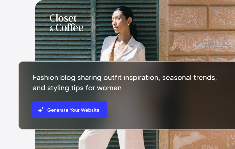 Image of describing your blog to generate a website.