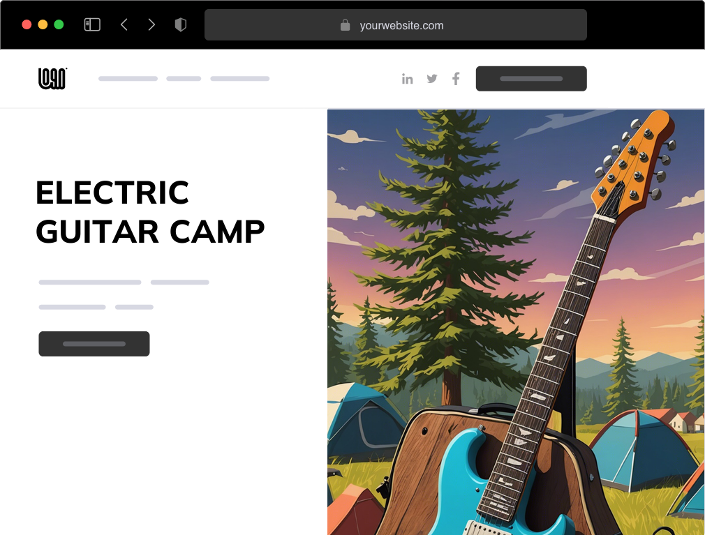 Create Your Electric Guitar Camp Site With 10Web