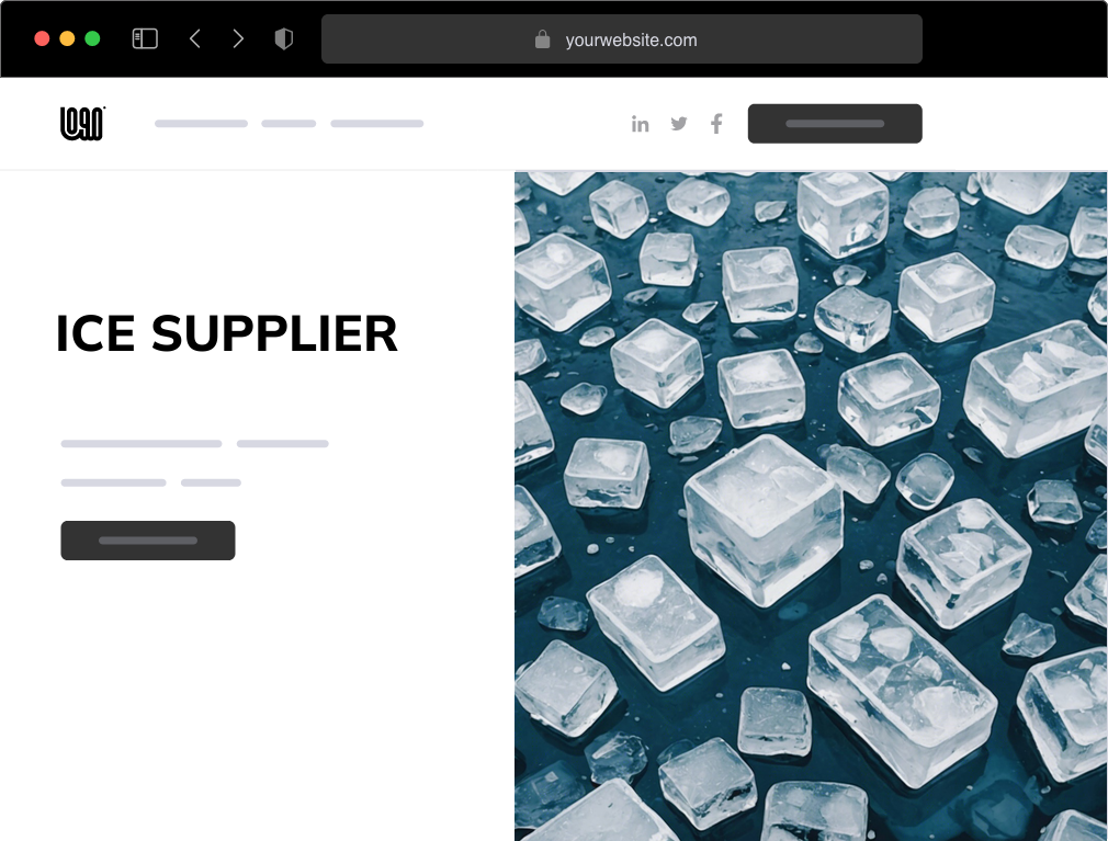 AI Ice Supplier Website Builder – Create, Customize, Succeed