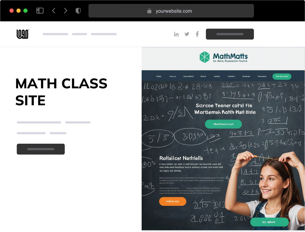 Create Your Math Class Site Site With 10Web