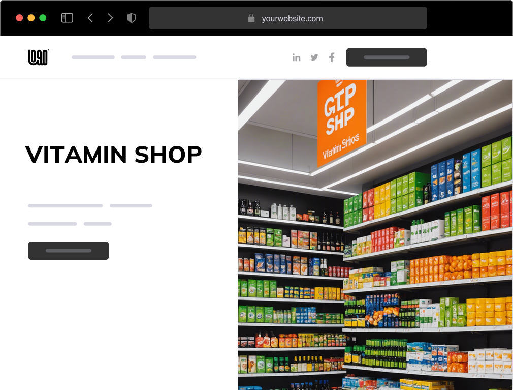 AI Vitamin Shop Website Builder – Create, Customize, Succeed