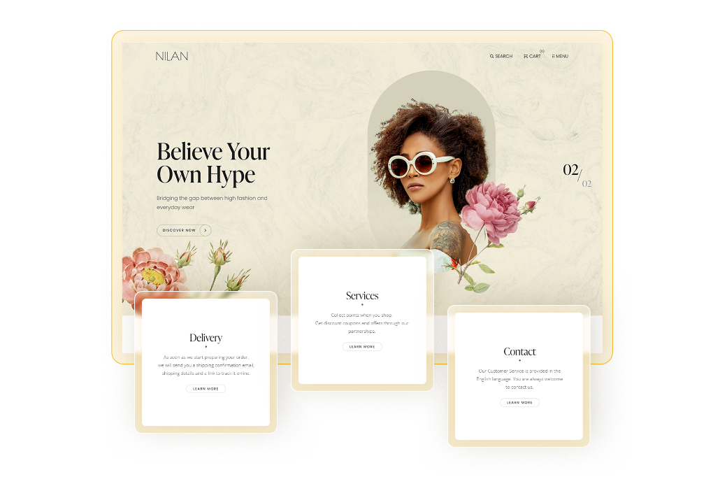 Create a fashion designer website with the help of AI