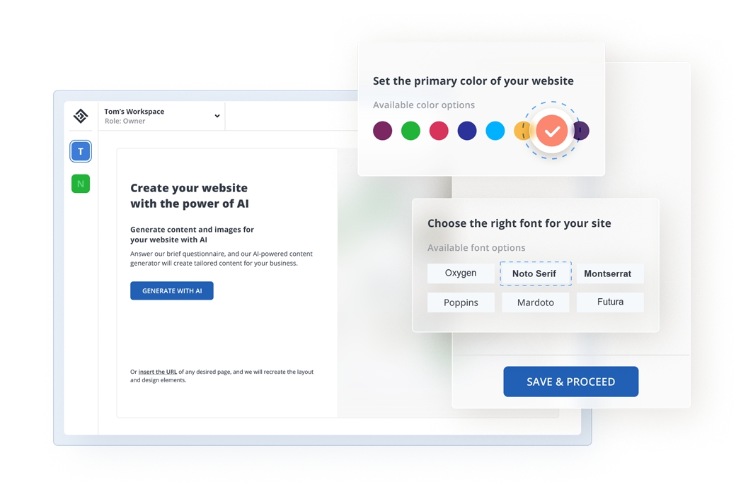 O-Create, OCreate, AI powered website builder, Onpassive