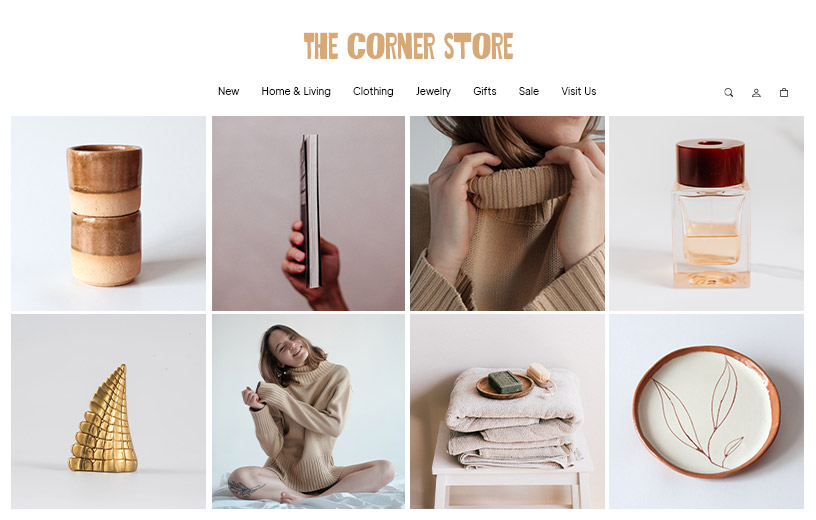 a picture of a local shops store website