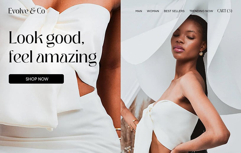 a picture of a fashion and apparel store website