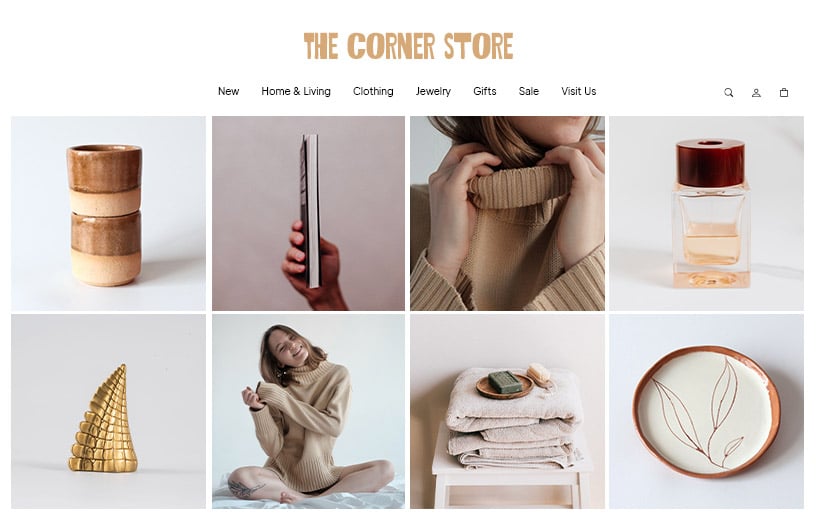 a picture of a local shops store website