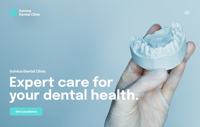 a picture of a dental clinic website