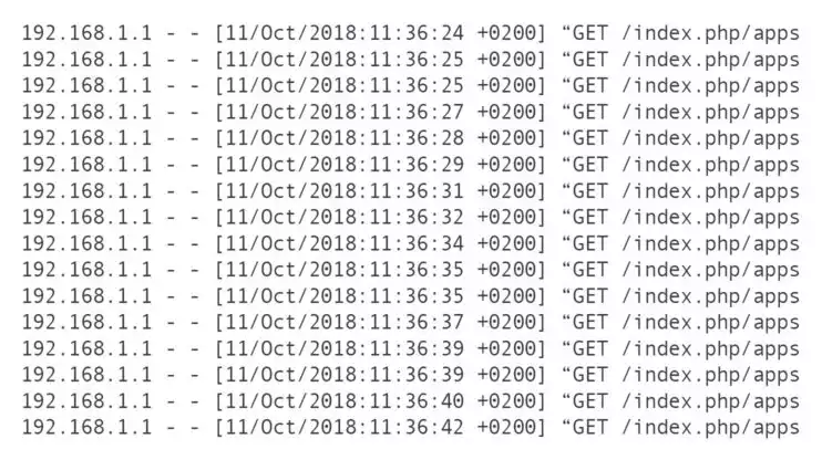 web server access log