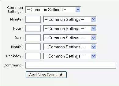 cron job settings