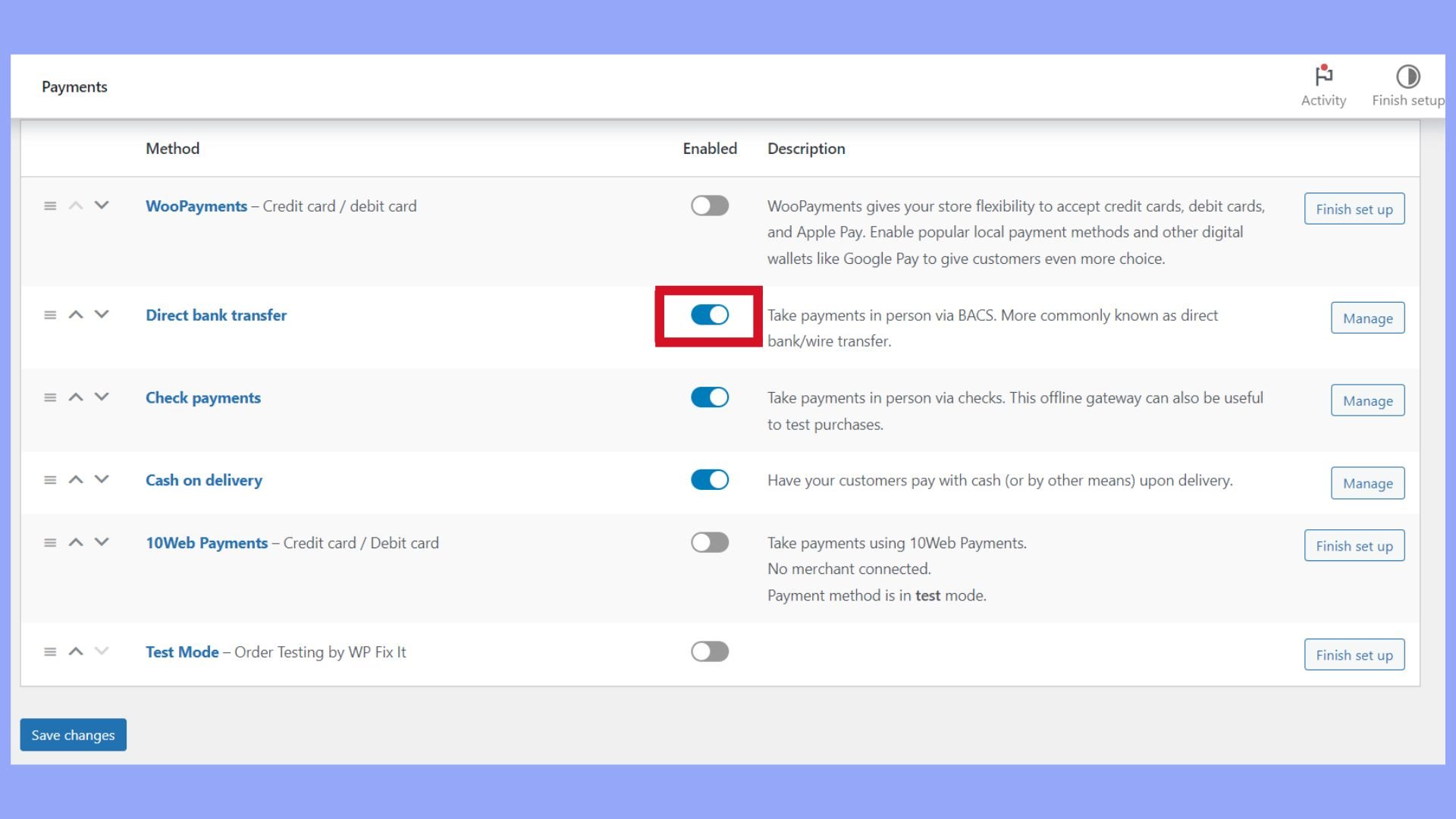 Adding payment methods on WooCommerce