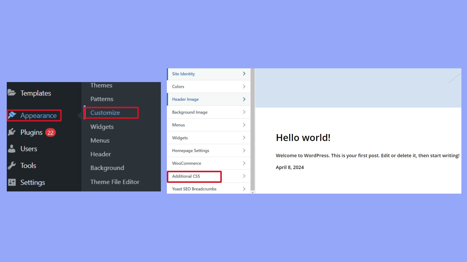 Adding additional CSS to customize an image