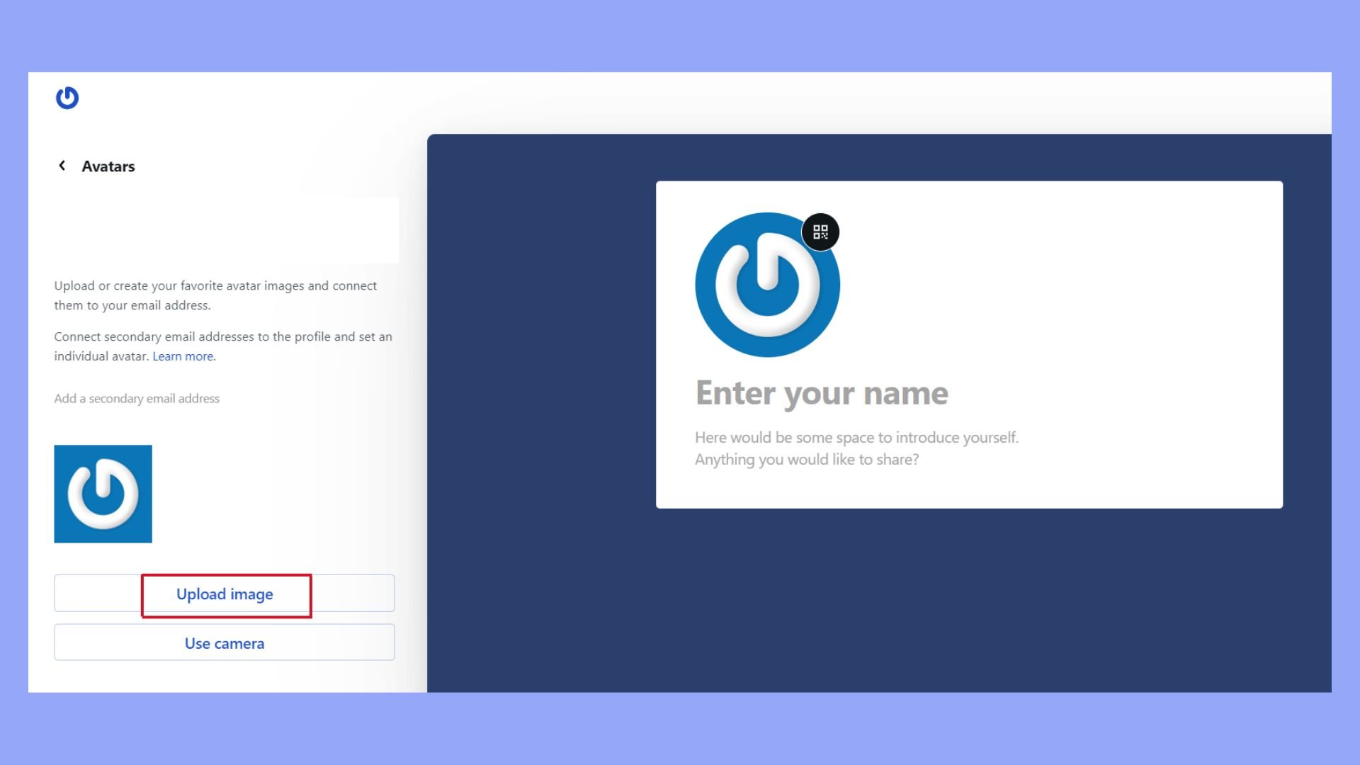 Uploading your Gravatar