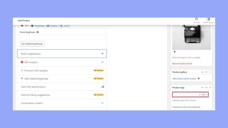 Assigning tags t WooCommerce products