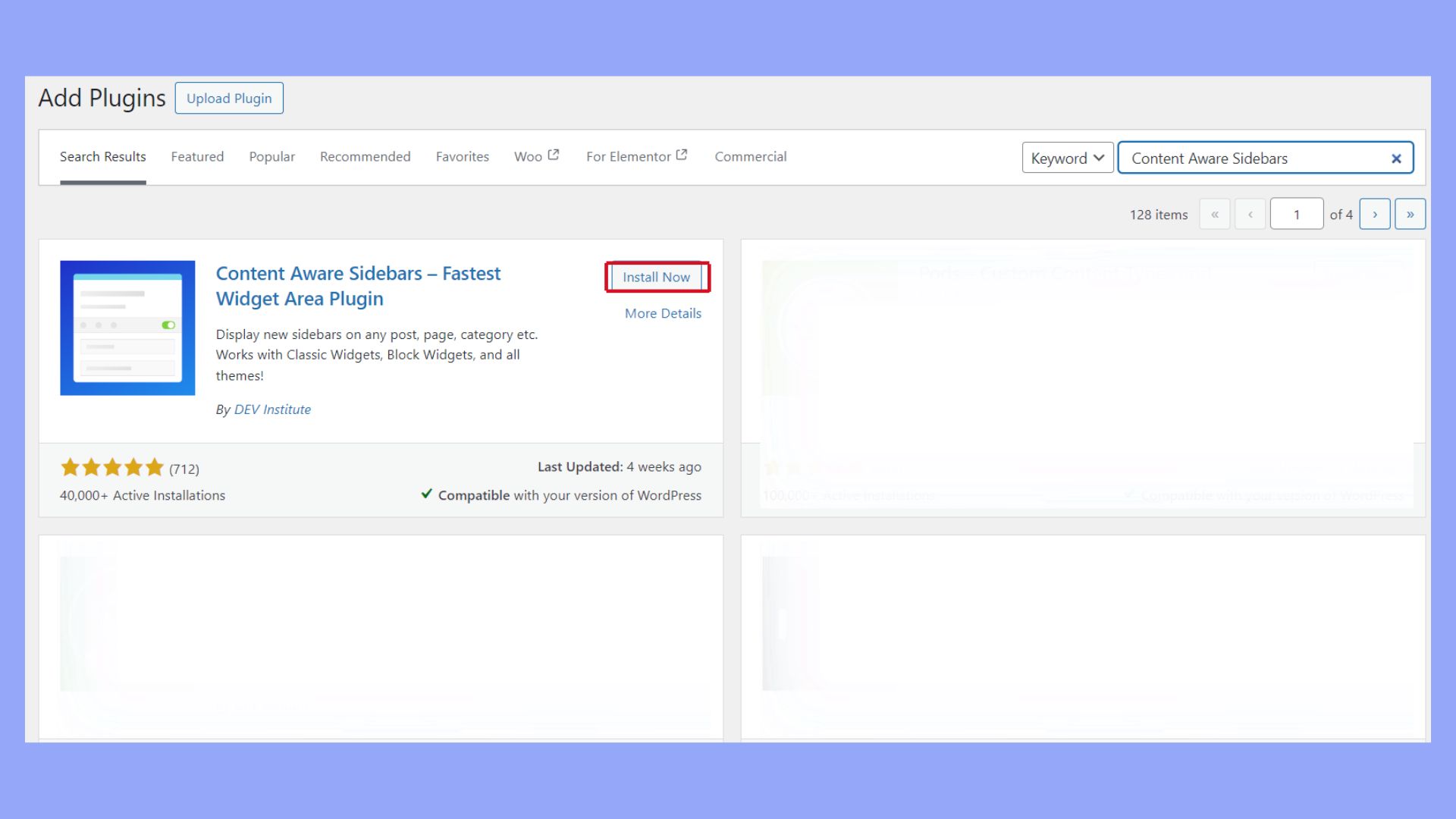 Plugin Content Aware Sidebars