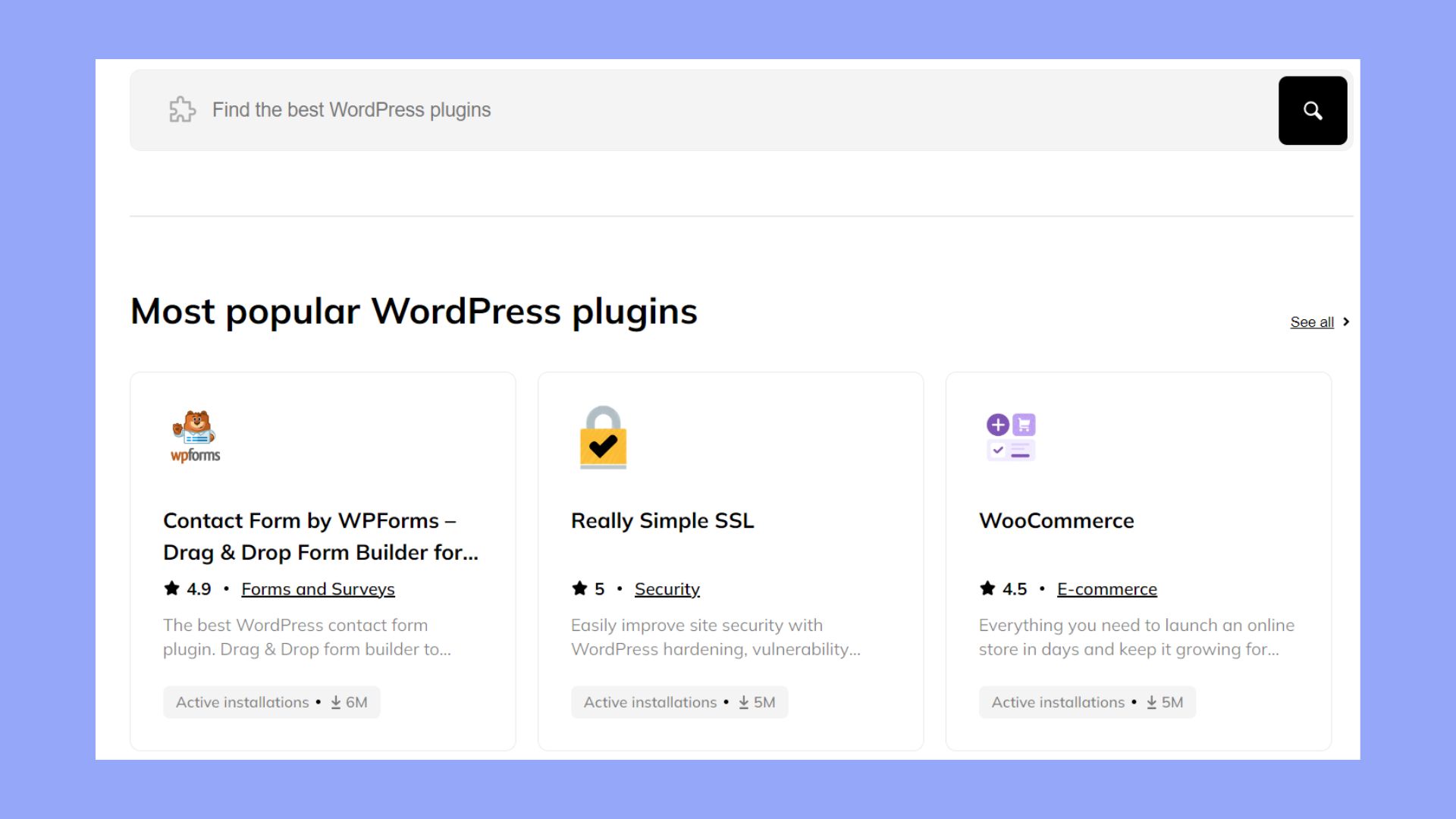 Plugins in the 10WEB plugin repository