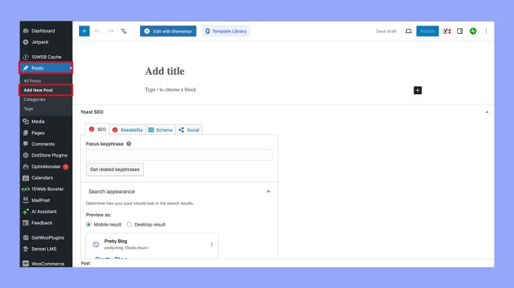 Añadir una entrada en WordPress