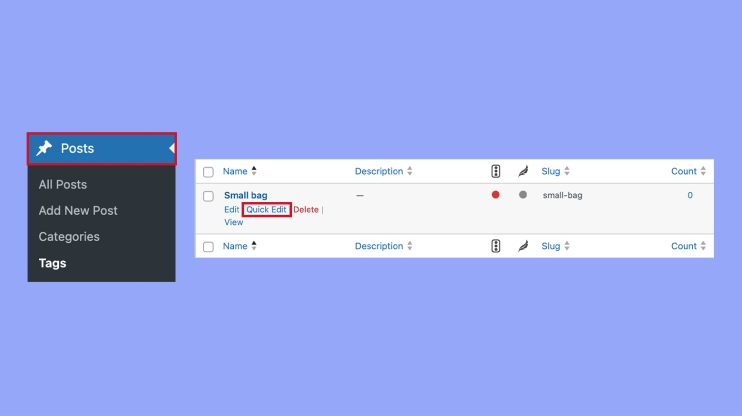 Editar la etiqueta slug en WordPress
