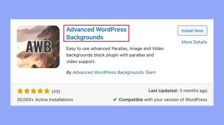 Installing the Advanced WordPress Backgrounds plugin