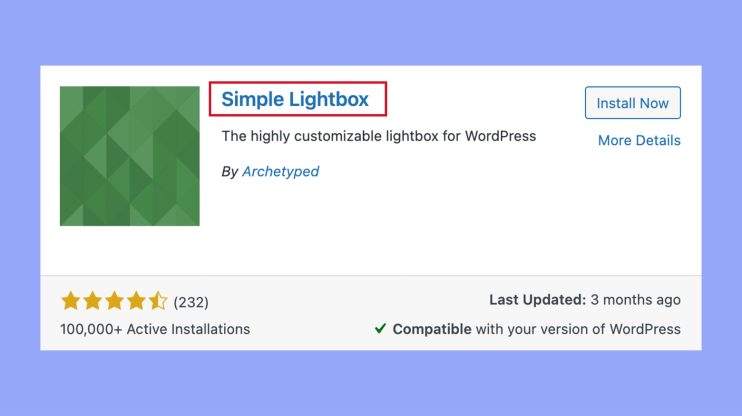 Instalar el plugin Simple Lightbox