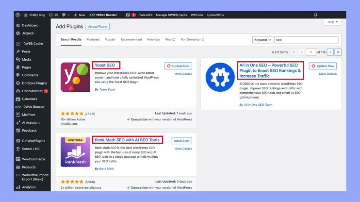 Configurar plugins SEO en WordPress