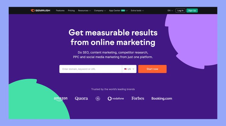 Utilizar Semrush para descubrir frases clave