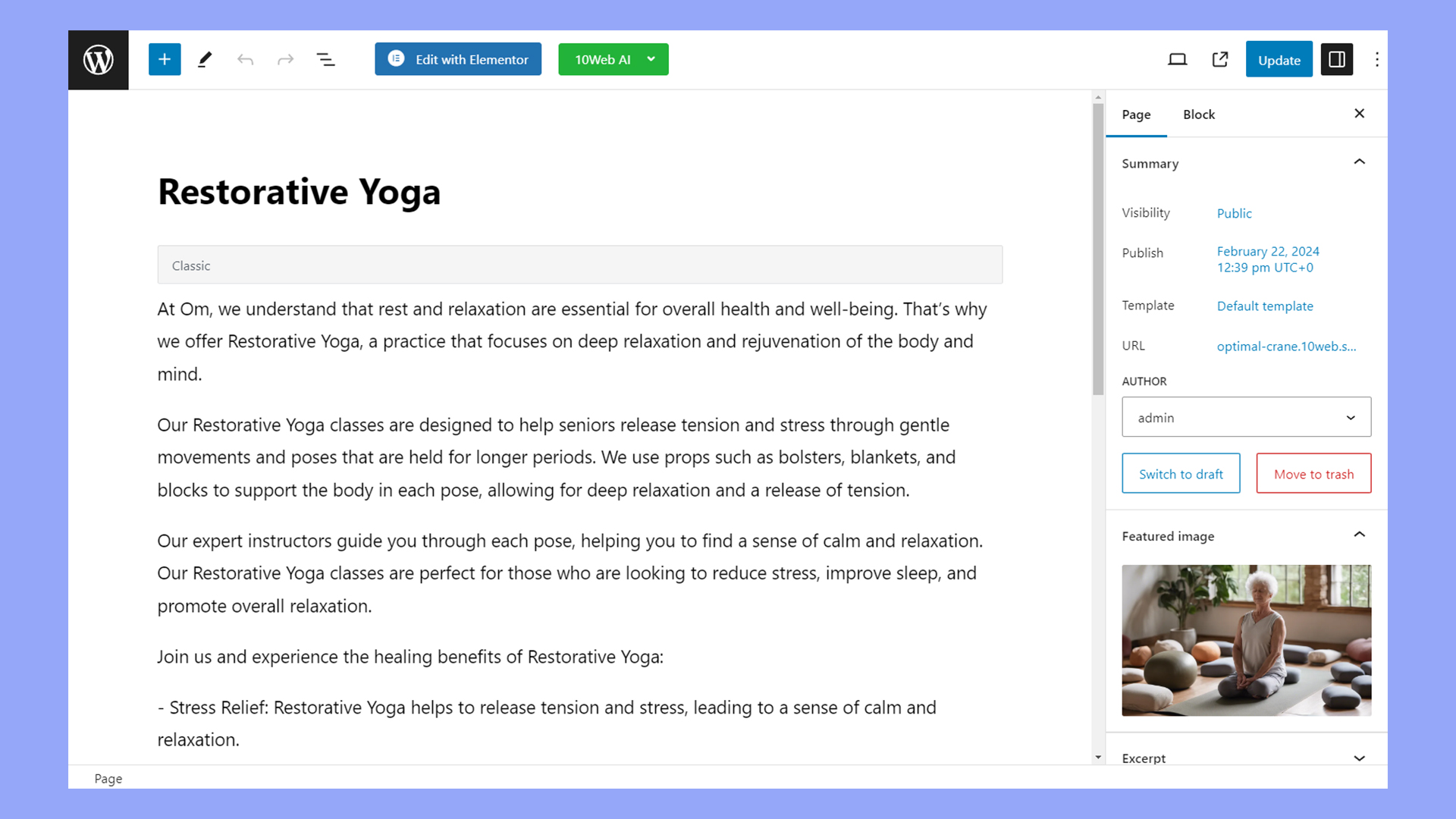 El editor de bloques facilita la creación de páginas y entradas con los diferentes bloques disponibles.
