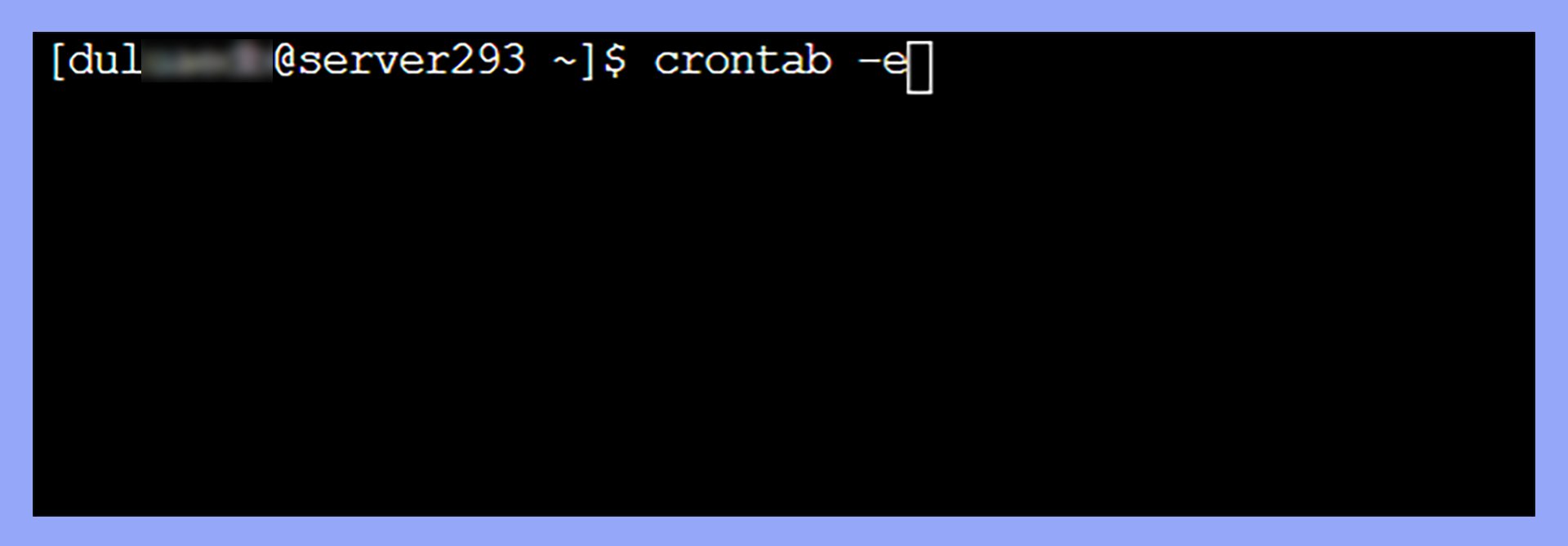 Introduciendo crontab -e en un terminal.