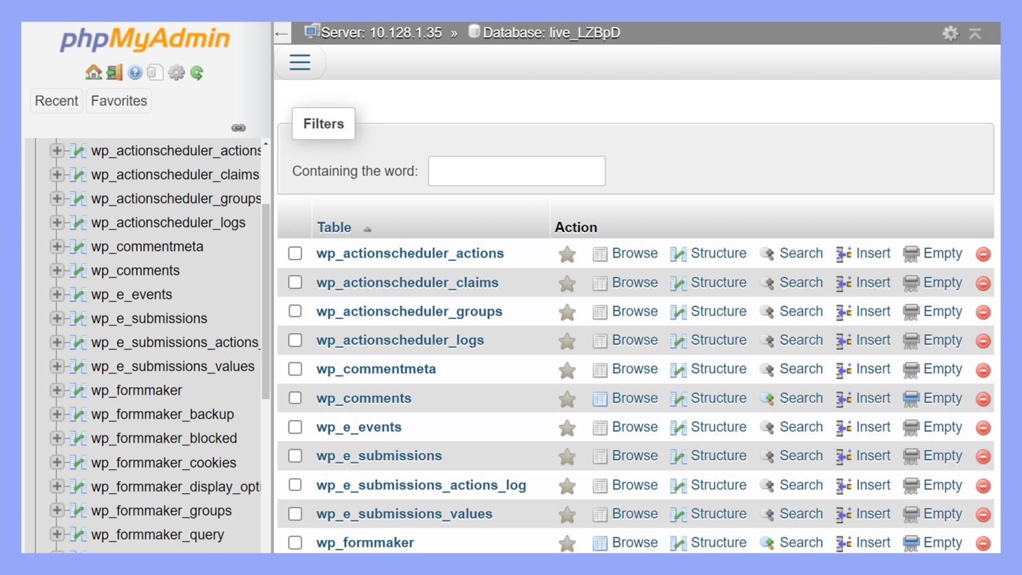 What is Database in WordPress - 10Web