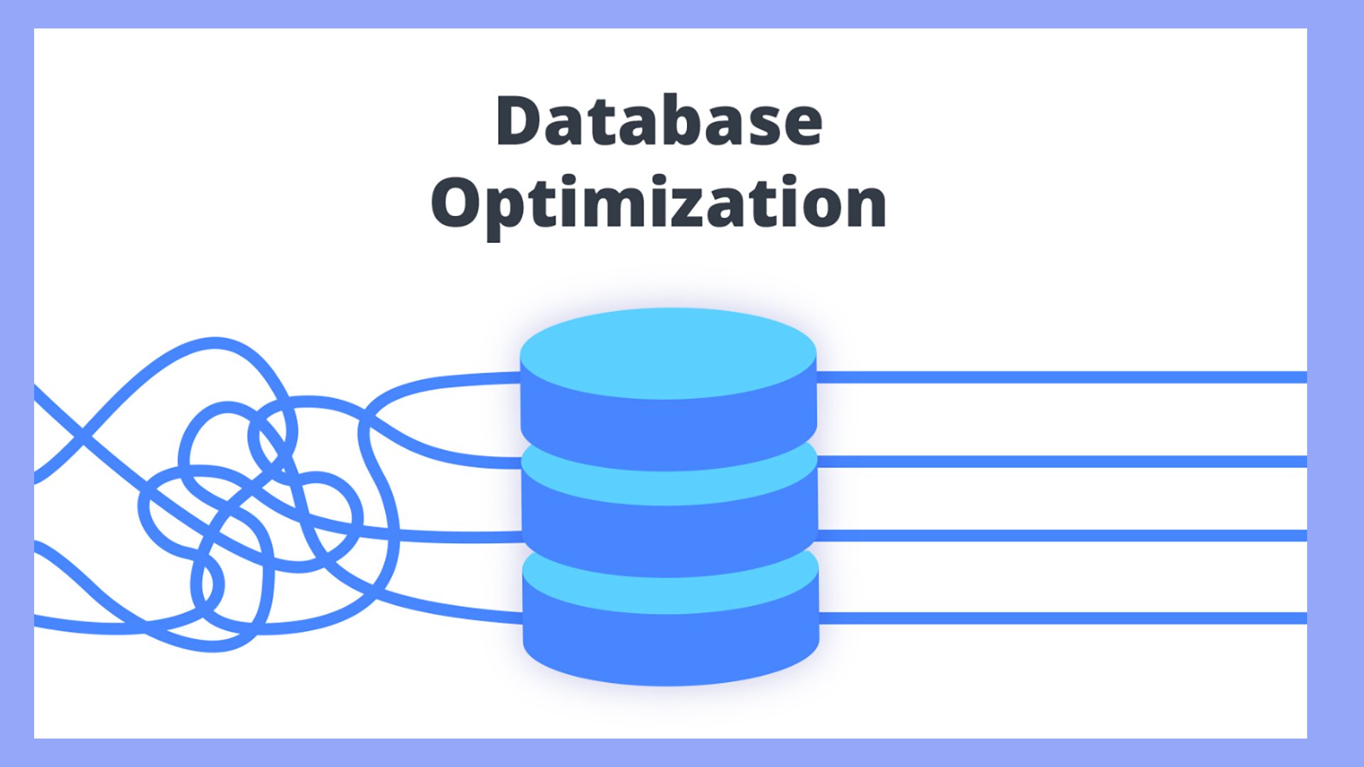 Illustration of database optimization in WordPress.