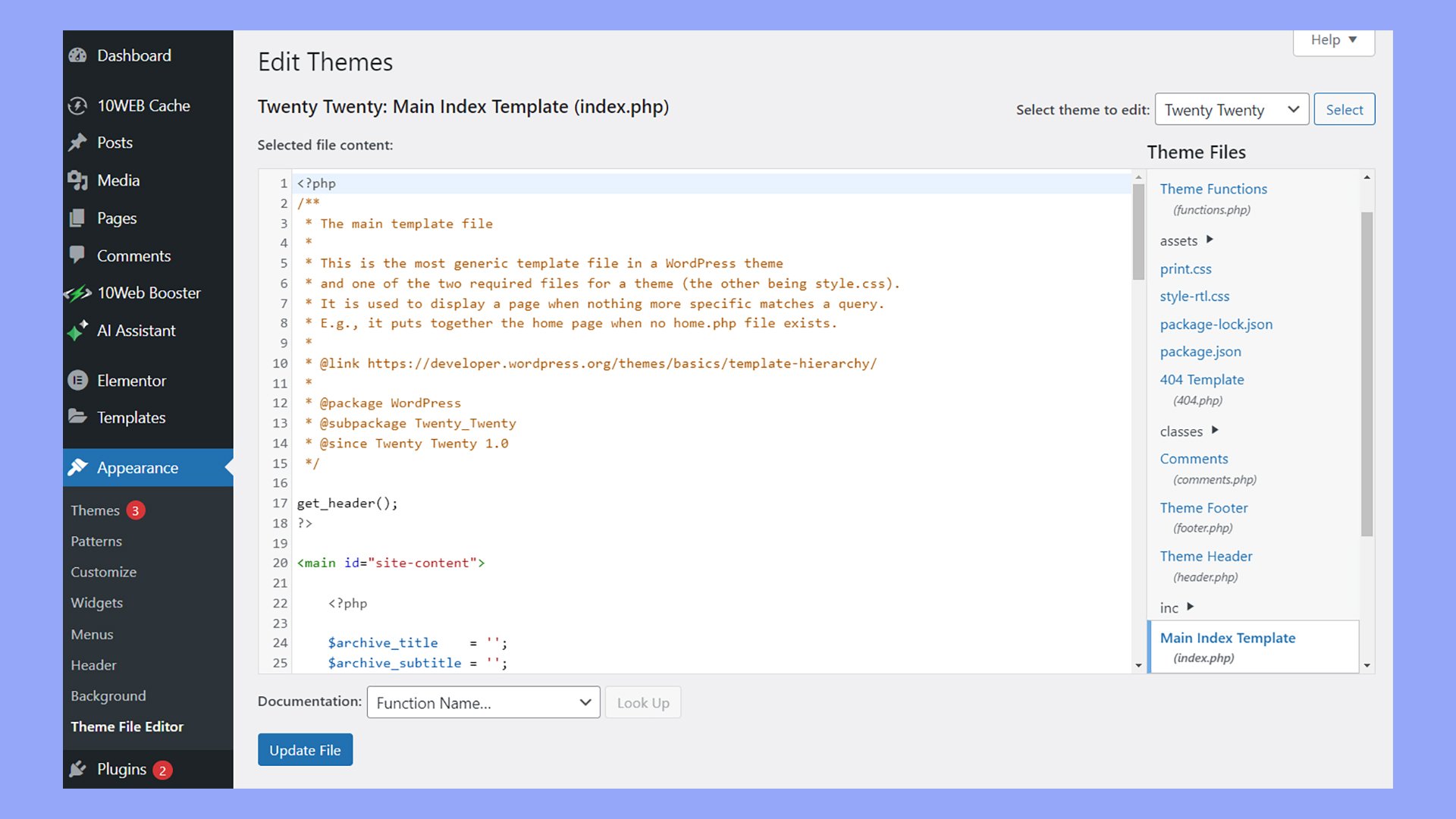 What is index.php in WordPress - 10Web