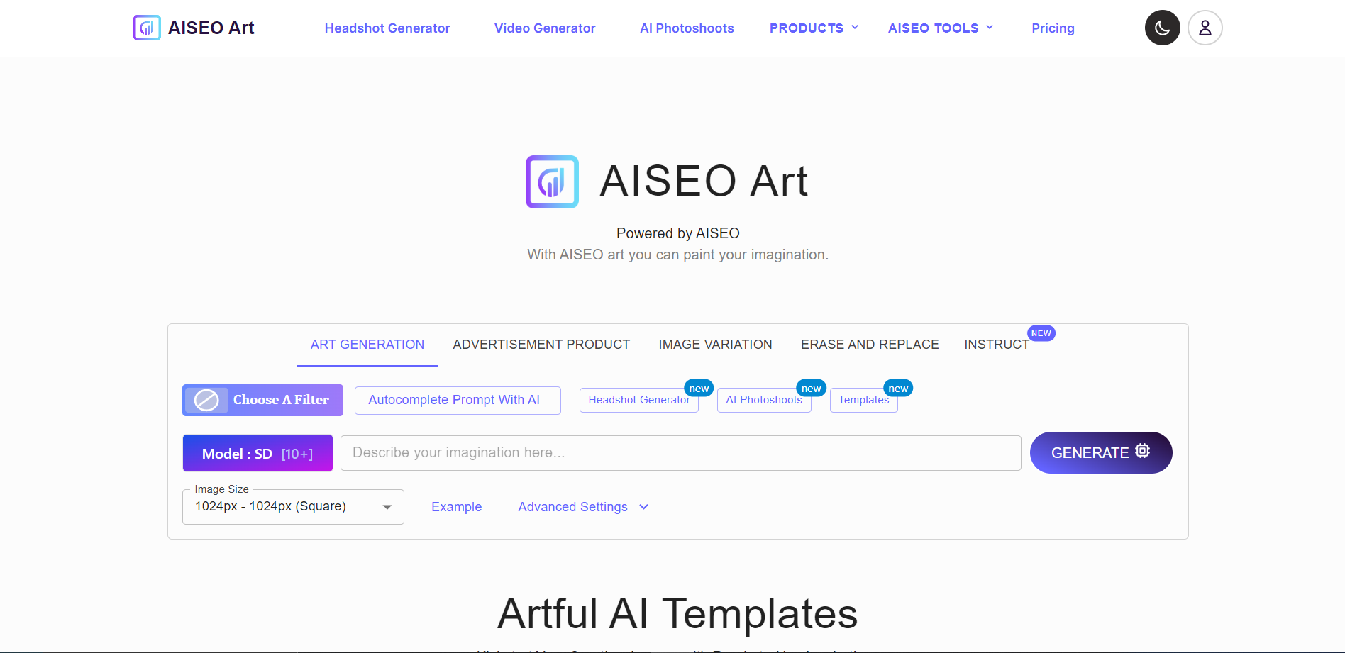 Screenshot for AISEO Art