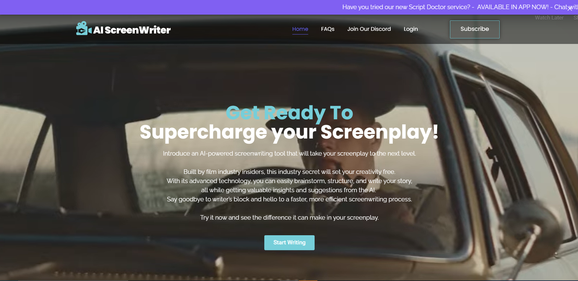 Screenshot for AI Screenwriter