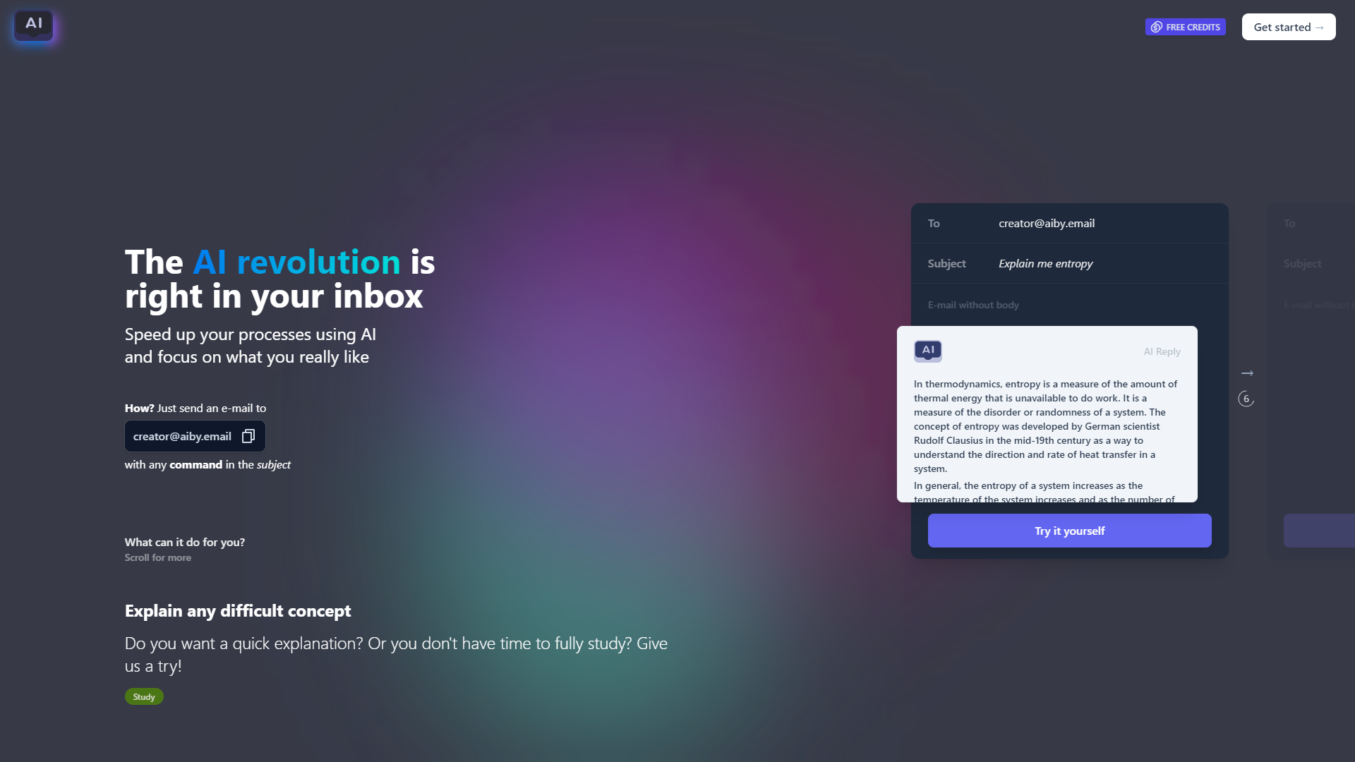 Screenshot for AIby.email