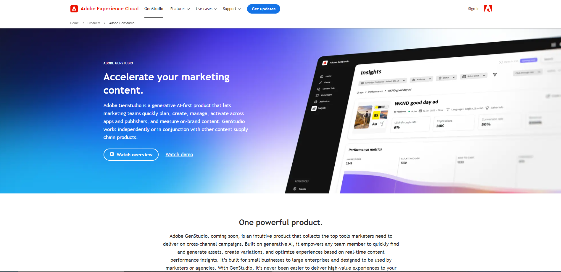 Screenshot for Adobe GenStudio