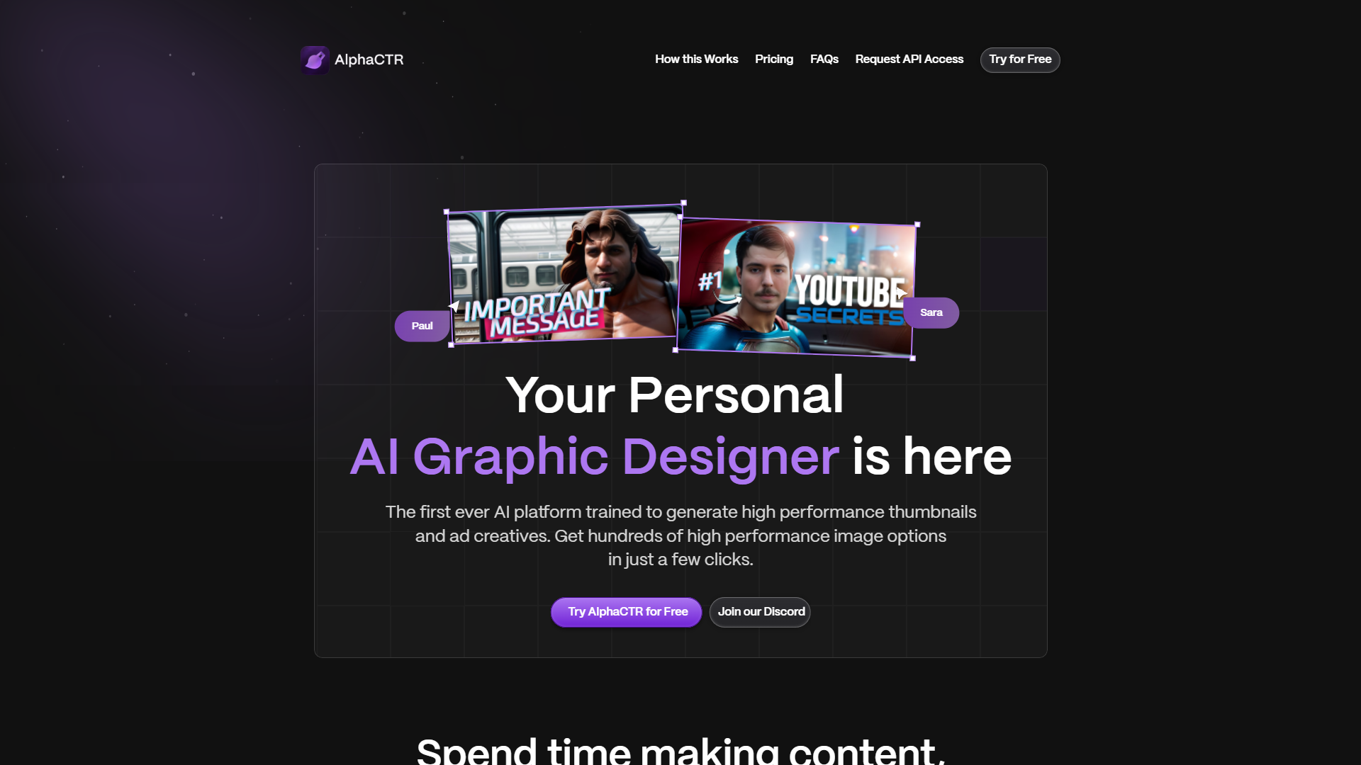 Screenshot for AlphaCTR