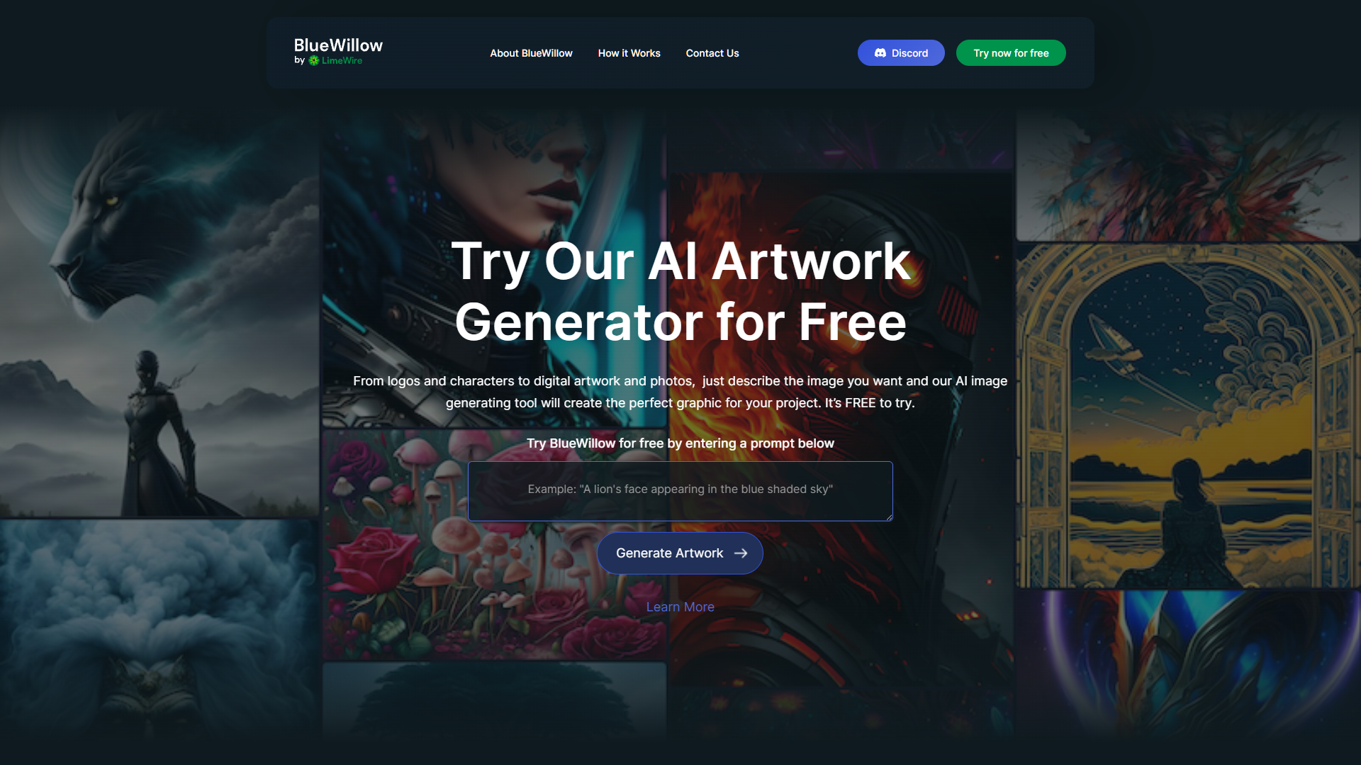 Screenshot for BlueWillow