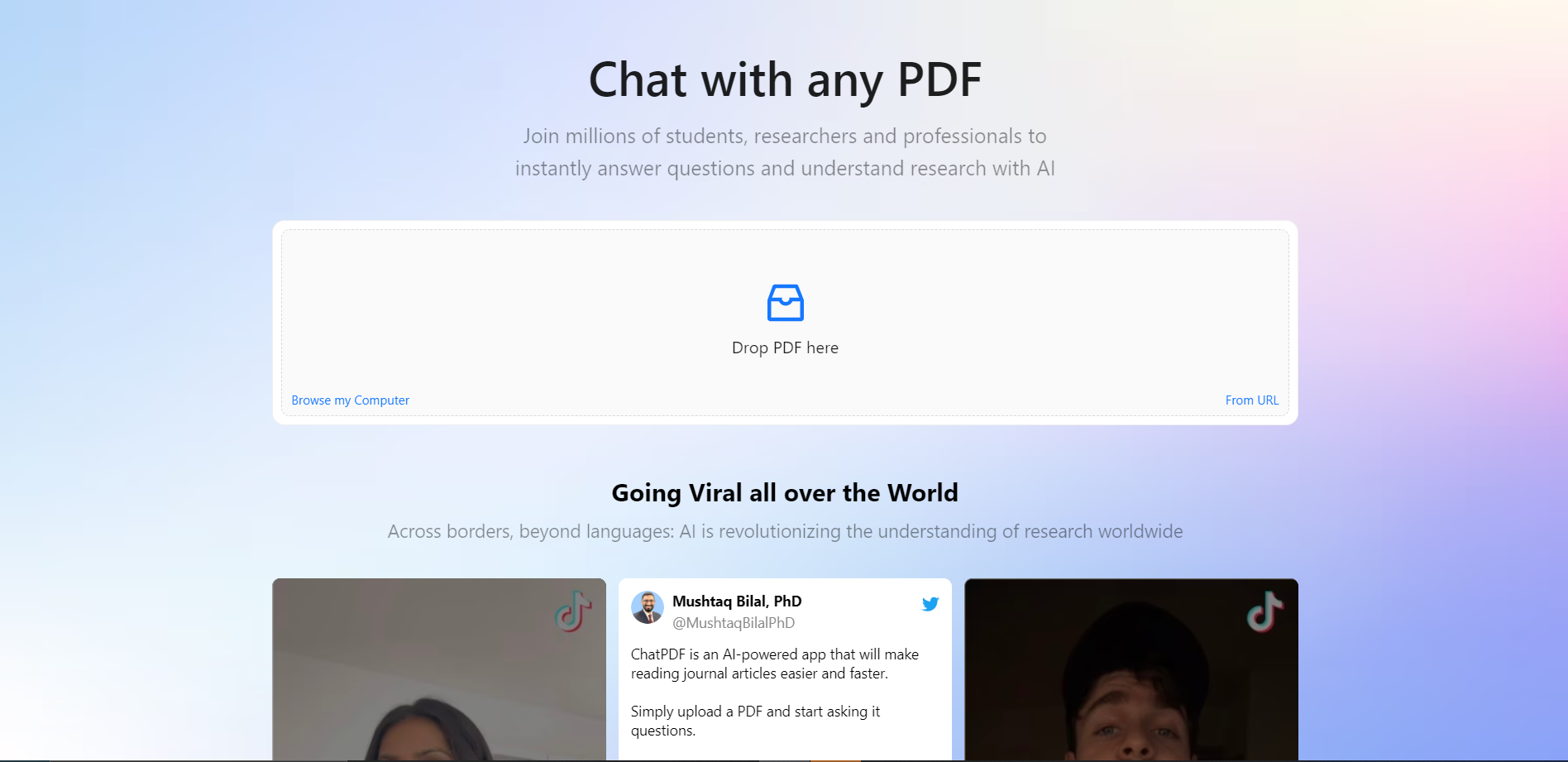 Screenshot for ChatPDF