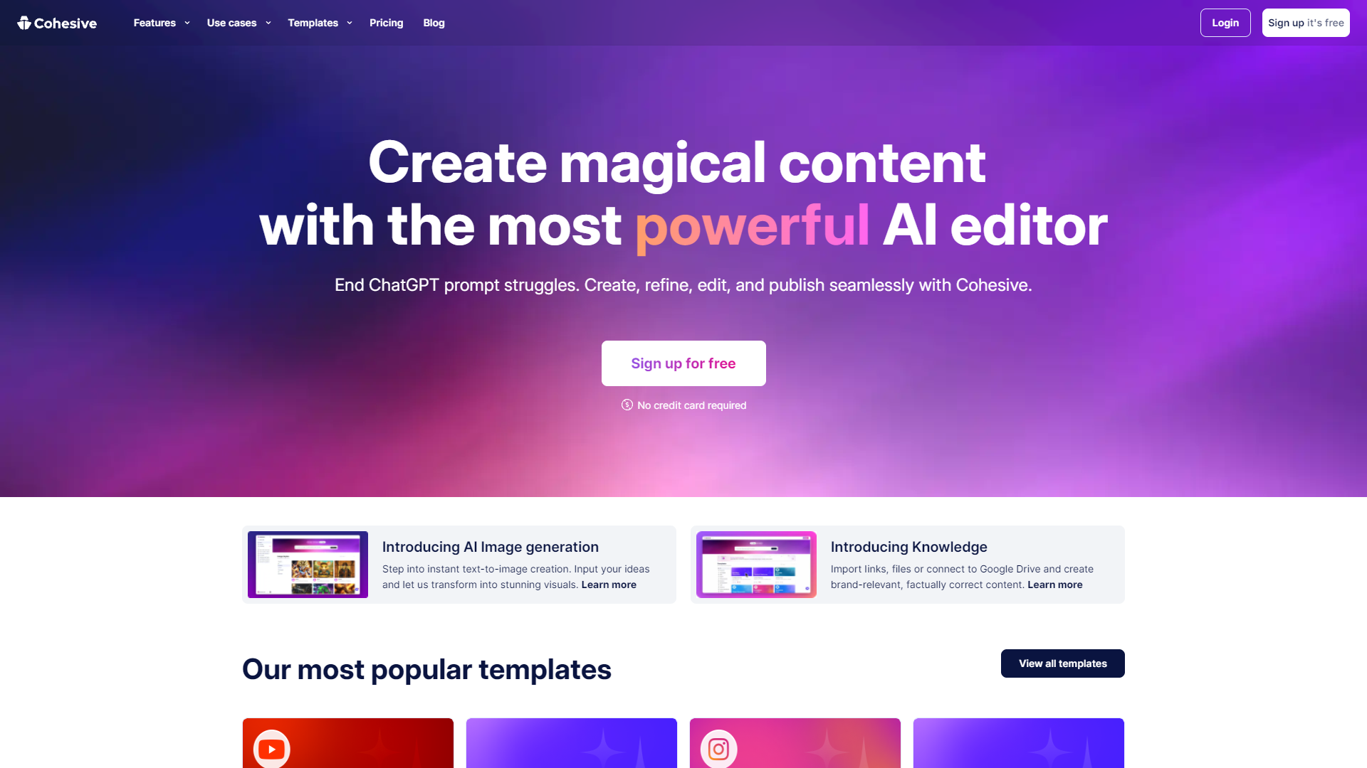 Screenshot for Cohesive AI