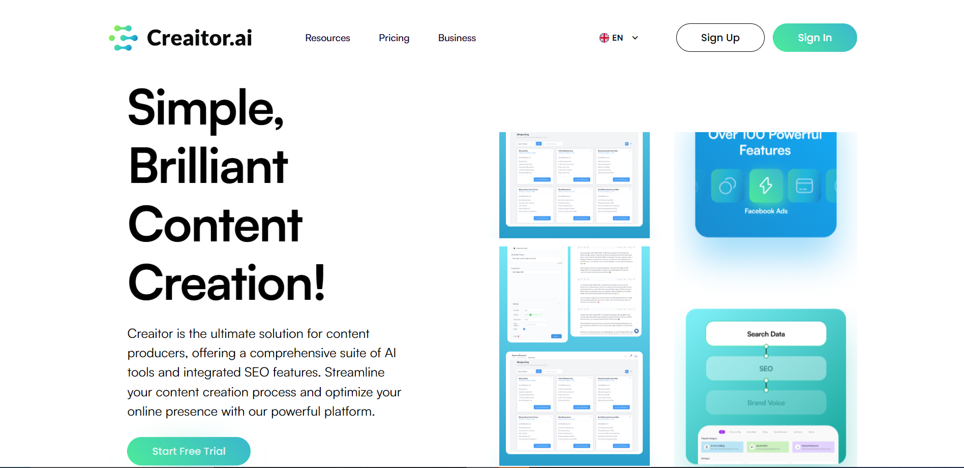 Screenshot for Creaitor.ai