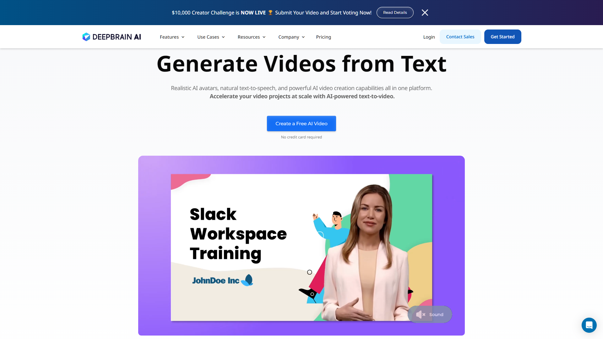 Screenshot for Deepbrain AI