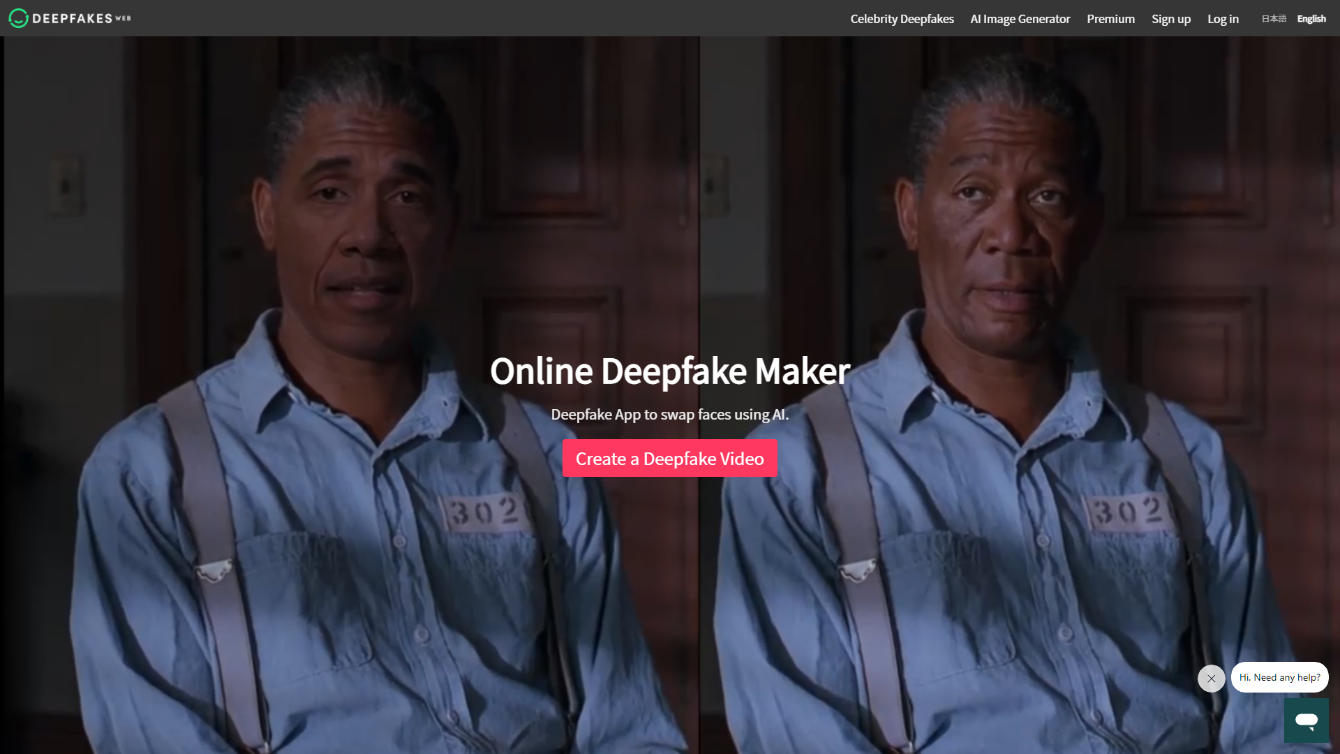 Screenshot for Deepfakes Web