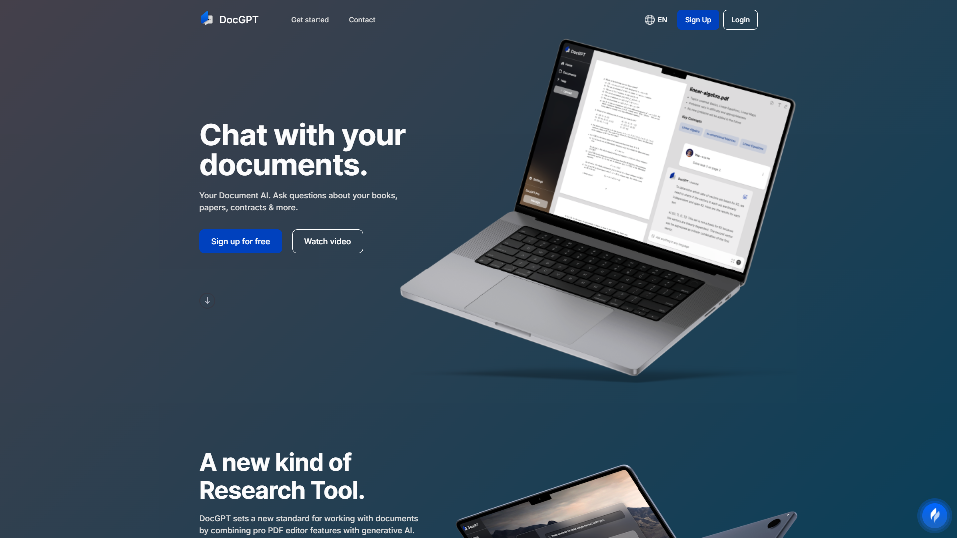 Screenshot for DocGPT