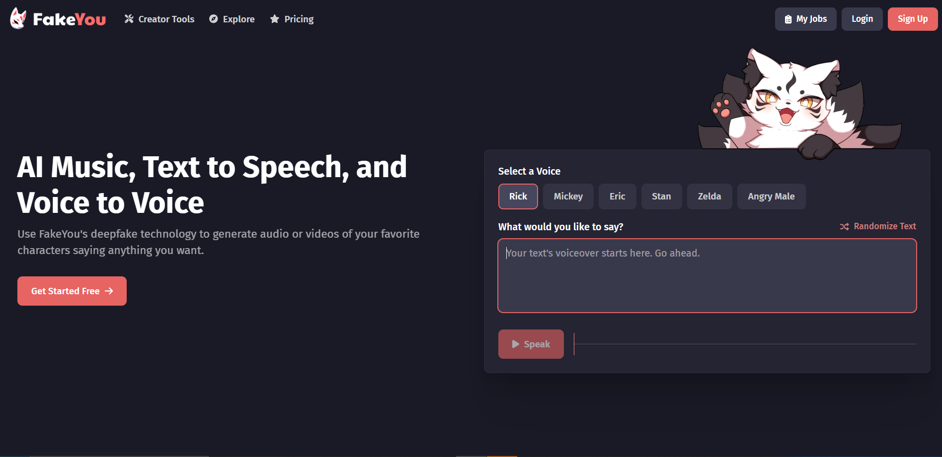 Screenshot for FakeYou