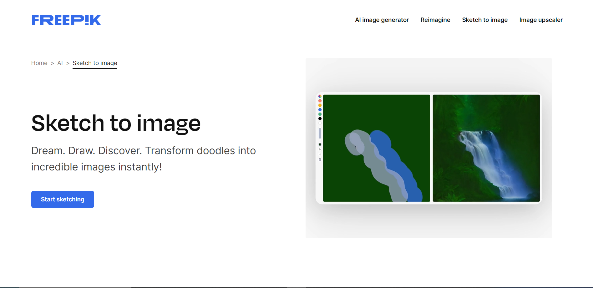 Screenshot for Freepik Sketch to Image