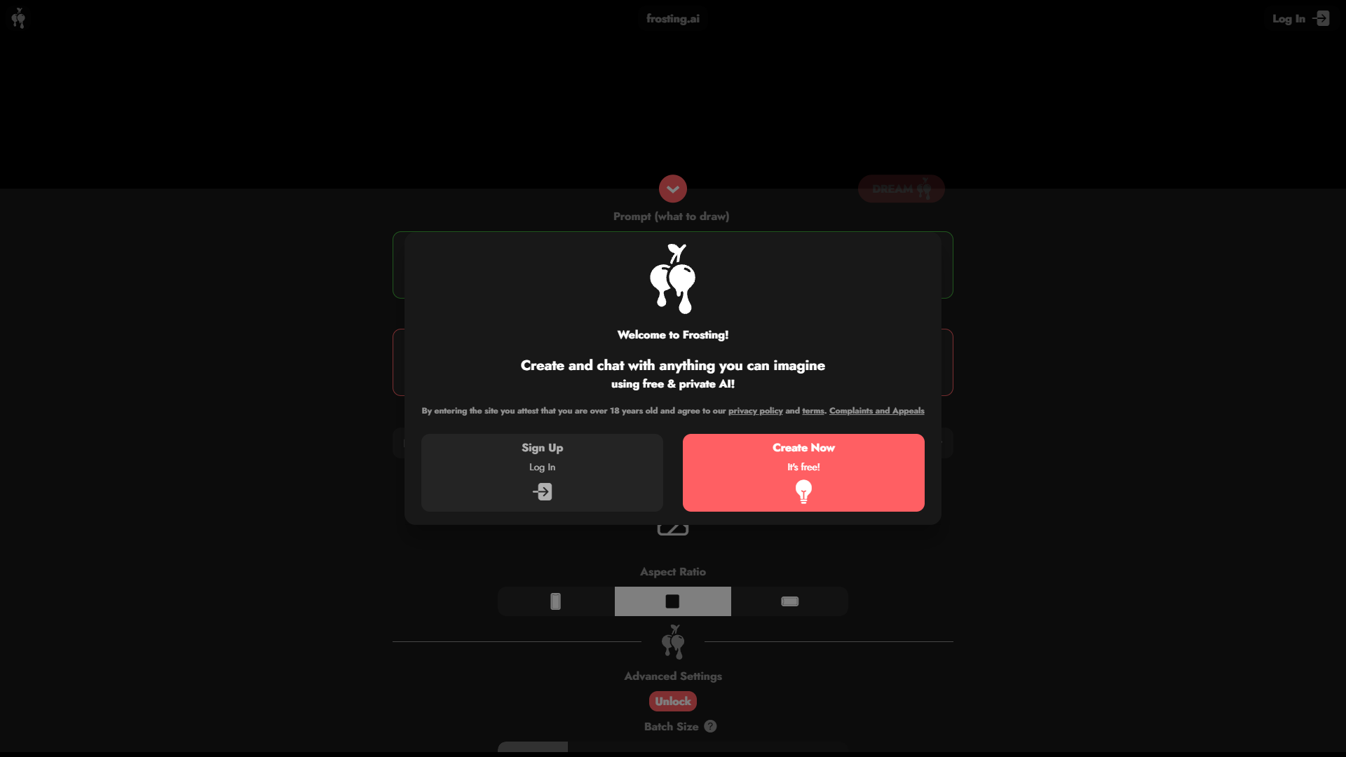 Screenshot for Frosting AI